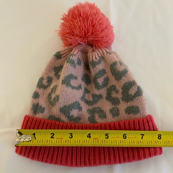 Leopard Print Fuzzy Pom Beanie - Picture 3 of 4